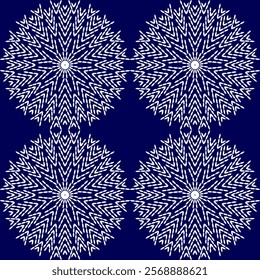 sashiko japanese stitch embroidery abstract artwork seamless geometric pattern printed background fabric wallpaper hand drawn white line indigo blue 


