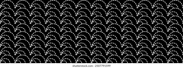Sashiko pattern, Abstract, Geometric, Lines, Illustration, vector, alternating overlapping, orderly arrangement background, banner, website, template.