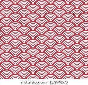 Sashiko Traditional Japanese Wave Seamless Pattern Stock Vector ...