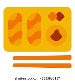 Sashimi Asian Food icon illustration
