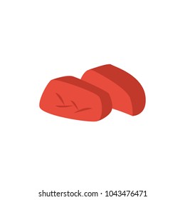 Sashimi icon flat symbol. Isolated vector illustration of  icon sign concept for your web site mobile app logo UI design.