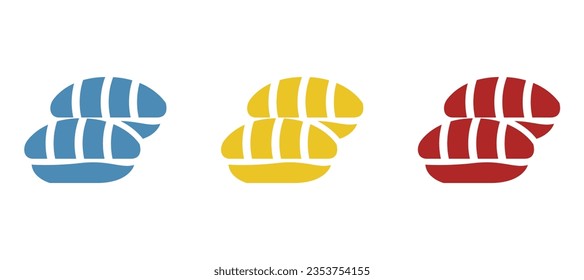 icono sashimi sobre fondo blanco, ilustración vectorial