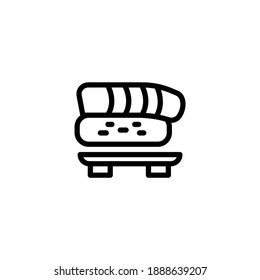 sashimi japanese food vector line icon