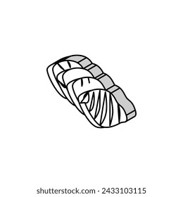 sashimi salmon isometric icon vector. sashimi salmon sign. isolated symbol illustration