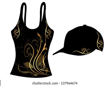 sashirt and cap print design
