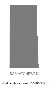 Saskatchewan Canada Map in grey