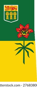 Saskatchewan Flag Map Province Canada Illustration Provincial Symbol Design