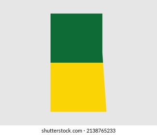 Saskatchewan Map Flag. Map of SK, Canada with flag. Canadian province. Vector illustration Banner.