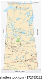 Saskatchewan Road Map