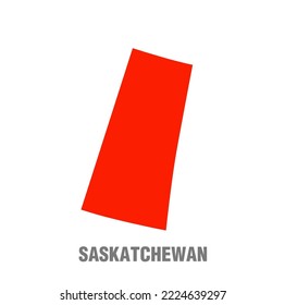 Saskatchewan vector graphic map art. Saskatchewan map. 