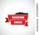 Saskatoon skyline - Canada, Saskatchewan - vector illustration