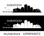 Saskatoon skyline - Canada - vector illustration