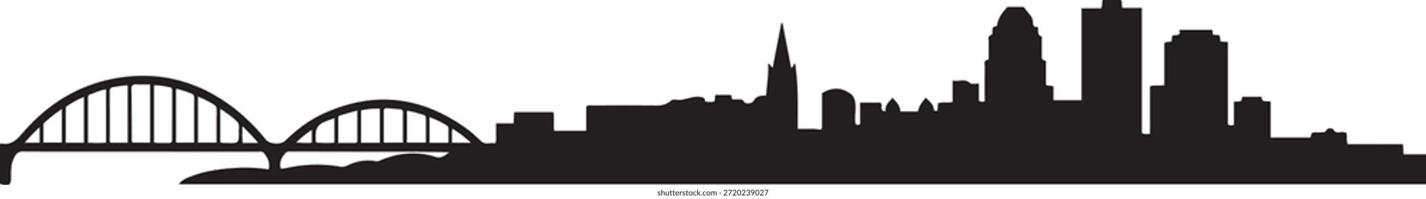 Skyline de Saskatoon. silueta negra de Vector de diseño
