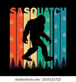 Sasquatch Incrível Pé Grande T-shirt design. 