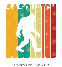 Sasquatch Incrível Pé Grande T-shirt design. 