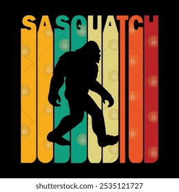 Sasquatch Incrível Pé Grande T-shirt design. 