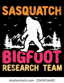 Sasquatch Big Foot Research Team, Big Foot Funny Shirt, Retro Shirts, Shirt  Print Template SVG svg