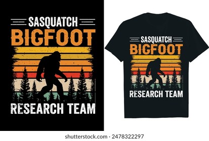 SASQUATCH BIGFOOT RESEARCH TEAM . bigfoot t-shirt design