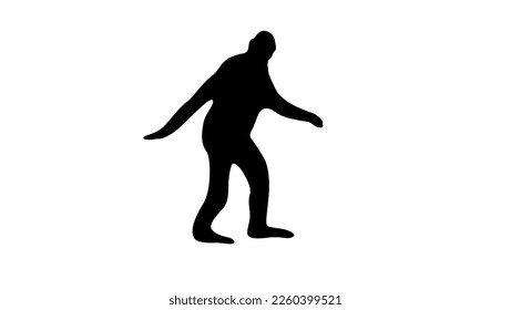 Sasquatch Bigfoot Yeti Silhouette, high quality vector