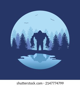 SASQUATCH IN THE COLD FOREST BADGE