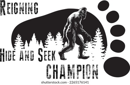 Sasquatch Reigning Hide and Seek Champion