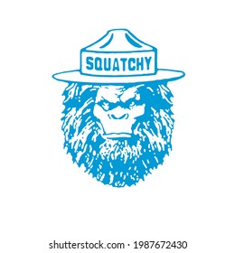 Sasquatch vector. Big foot T shirt design. Download it now