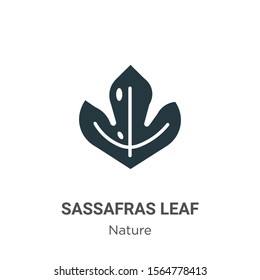 Sassafras leaf vector icon on white background. Flat vector sassafras leaf icon symbol sign from modern nature collection for mobile concept and web apps design.