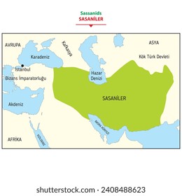 Sassanids map, Sassanid Empire map