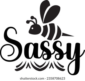 Sassy - Bee SVG design