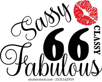 Sassy Classy 66 , 66º aniversário , Fabulous 66 , 66º aniversário camisa