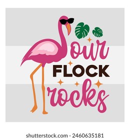 Sassy Flamingo, Flamingo clipart, I Our Flock Rocks, Funny Flamingo,  Quotes, Animal Sayings, Summer,  Shirt, Silhouette, Funny tropical flamingo