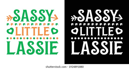 Sassy Little Lassie Printable Vector Illustration
