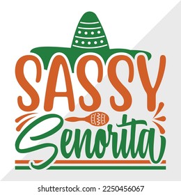 Sassy Senorita SVG Printable Vector Illustration