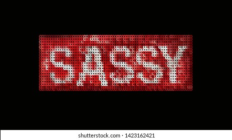 sassy slogan sparkly sequin glitter graphic illustration on black background