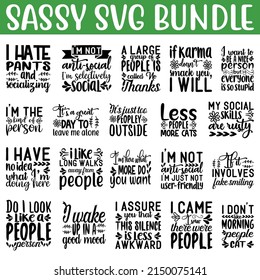 Sassy  SVG Bundle.Sassy T-shirt Design SVG Bundle.