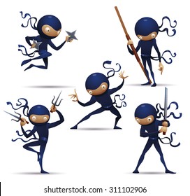 Sasuke Ninja Warriors set, vector