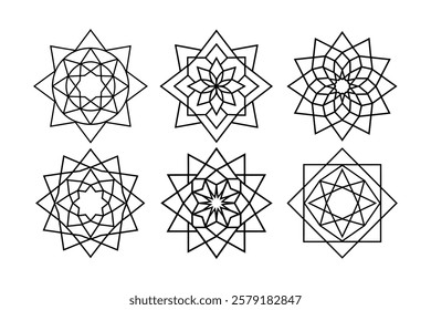 Sat of Best mandala vector illustration