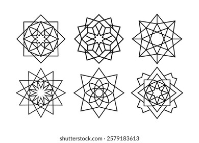 Sat of Best mandala vector illustration