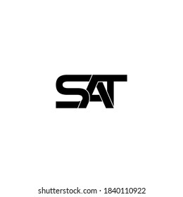 sat letter original monogram logo design