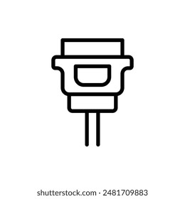 sata cable pc icon line style