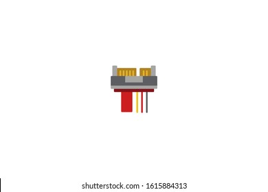 Sata icon in trendy flat style isolated on white background vector illustration