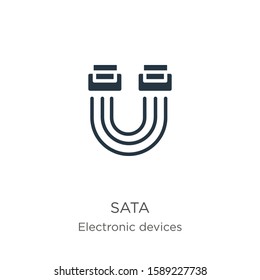 Sata icon vector. Trendy flat sata icon from electronic devices collection isolated on white background. Vector illustration can be used for web and mobile graphic design, logo, eps10