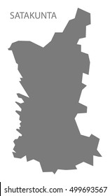 Satakunta Finland Map grey