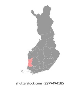 Satakunta map, region of Finland. Vector illustration.