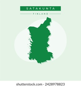 Satakunta map, region of Finland. Vector illustration.