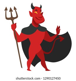 Satan Black Cloak Trident Vector Isolated Stock Vector (Royalty Free ...