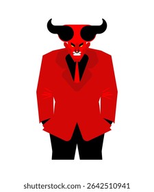 Satan businessman. Demon in  suit. Lucifer boss.