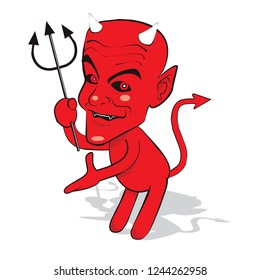 Satan Cartoon Vector Illustration Isolated Stock Vector (Royalty Free ...