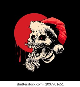 satan Claus Illustration, perfect for T-shirt, Apparel or merchandise design