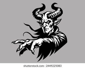 Satan Devil Diablo Logo Vorlage